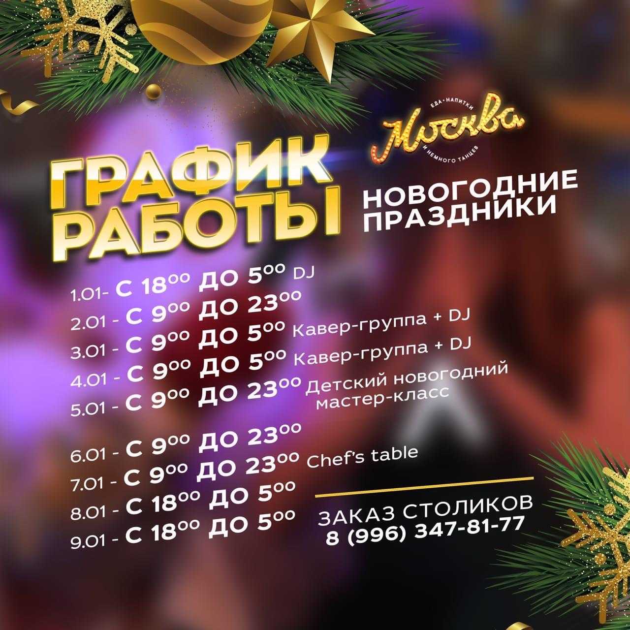 Новый год в ресторанах москвы