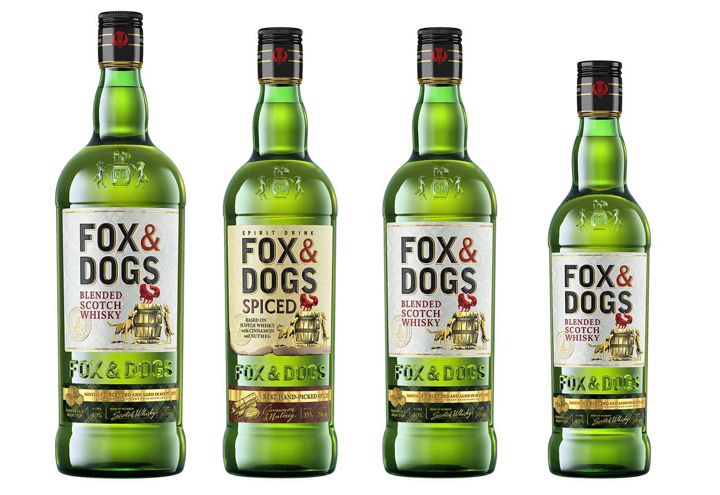 Виски «фокс энд догс» (fox and dogs) купажированный 0,5л крепость 40%