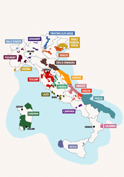 Вина италии и винодельческие регионы