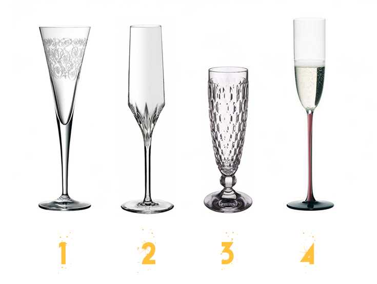 Разновидности бокалов для шампанского: виды, назначение, декор