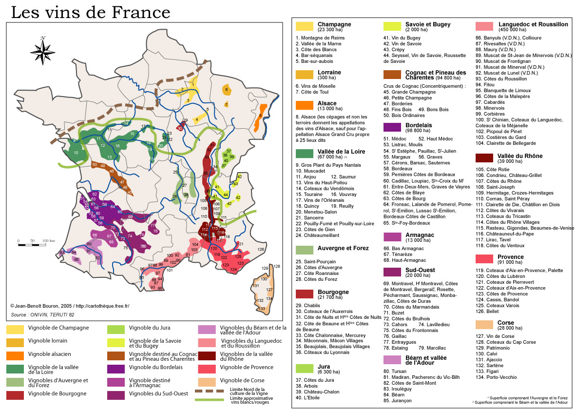 Региональная карта франции | путешествие по европе