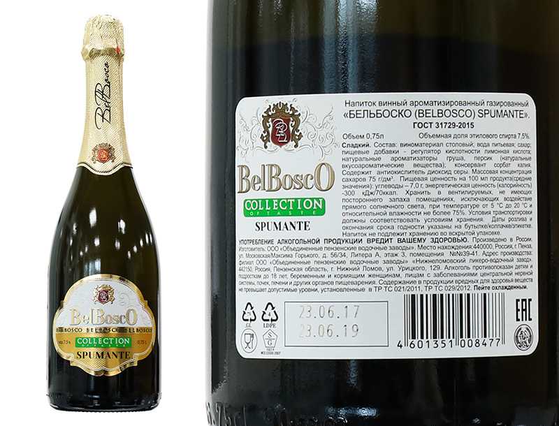 Шампанское боска (bosca) от тк директива