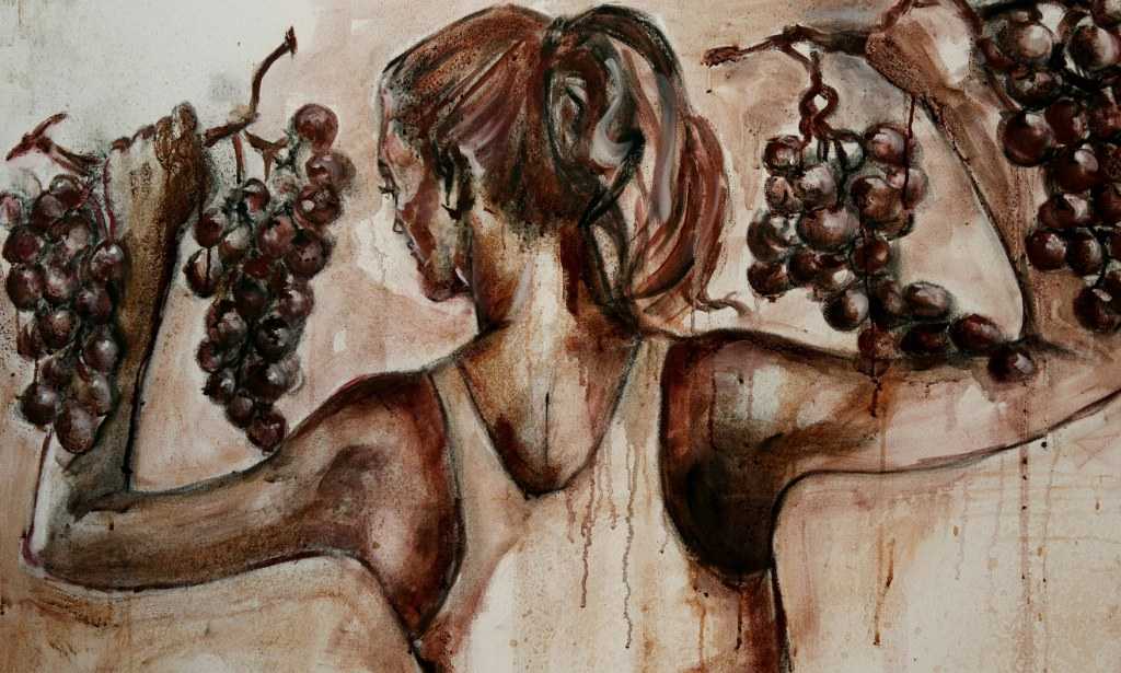 5 художников, рисующих вином