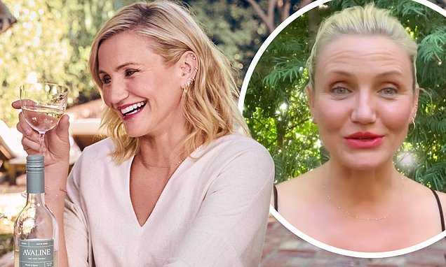Cameron diaz, 50, looks youthful as she gets cozy for the holidays while promoting her avaline wine