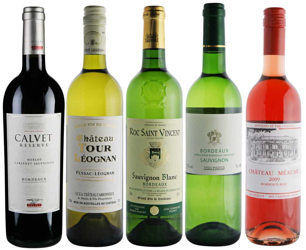 Лучшие вина мира. пять великих красных вин левобережья бордо. grands vins de bordeaux