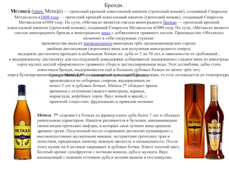 Коньяк метакса (metaxa): что это такое, какие существуют виды и как правильно пить греческий напиток, в составе которого присутствуют бренди и вино