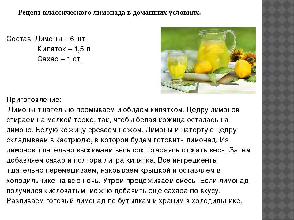 Как приготовить домашний лимонад — 10 простых рецептов