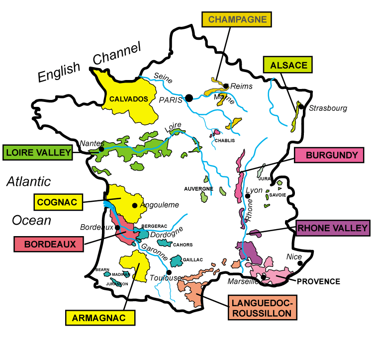 Аппелласьоны луары: карта регионов и особенности вин
