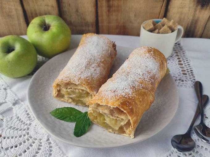 Яблочный штрудель: рецепт и фото на сайте всё о десертах