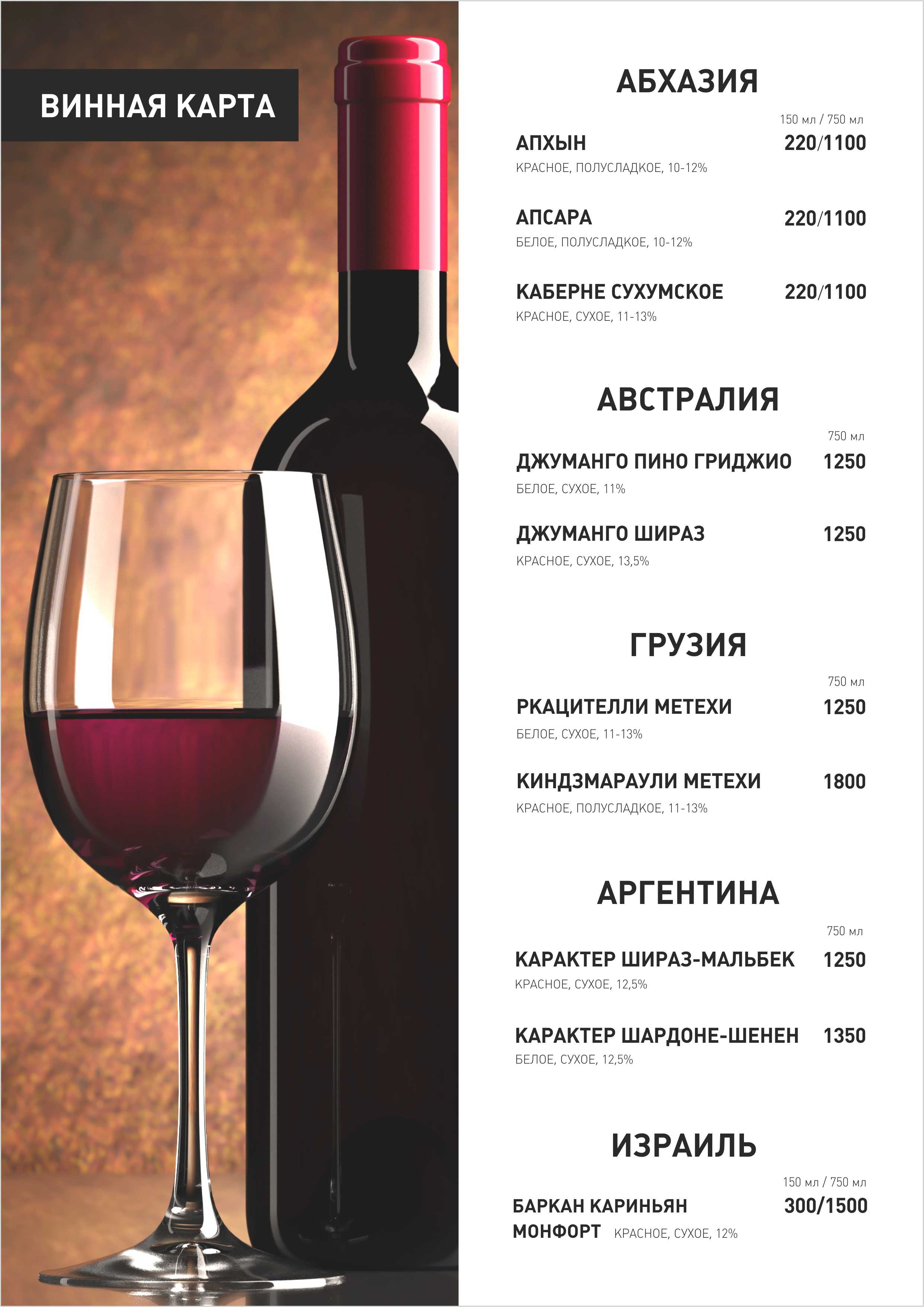 Составление винной карты или кто профессионально составит карту вин | я люблю вино
