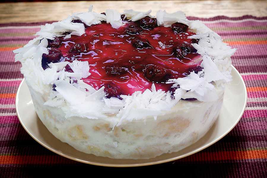 Торт "зимняя вишня" - пошаговый рецепт приготовления с фото