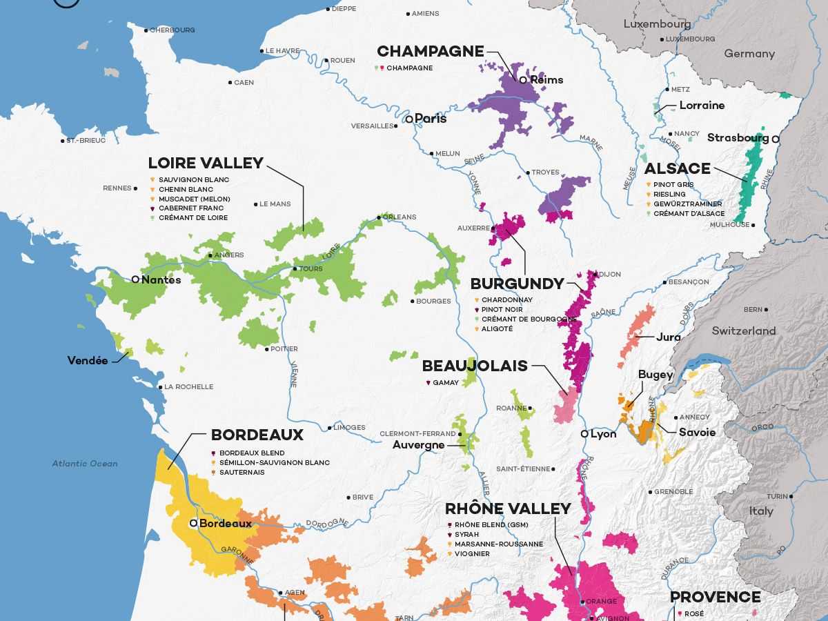 Сухие, красные и белые вина франции - их история и классификация