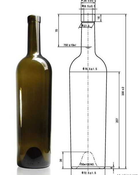 Высота бутылки вина: стандартный размер, объем, диаметр, длина в сантиметрах и название посуды